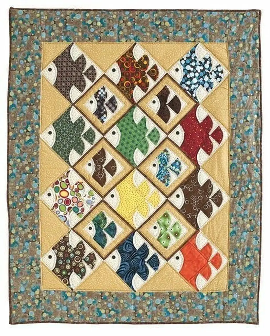 Fish Cla1110259Q Quilt Blanket and Home Decor