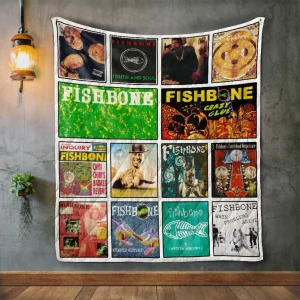 Fishbone Album Covers Quilt Blanket and Home Decor