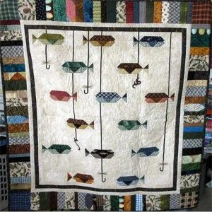 Fishing Quilt Blanket Hm26 Quilt and Home Decor