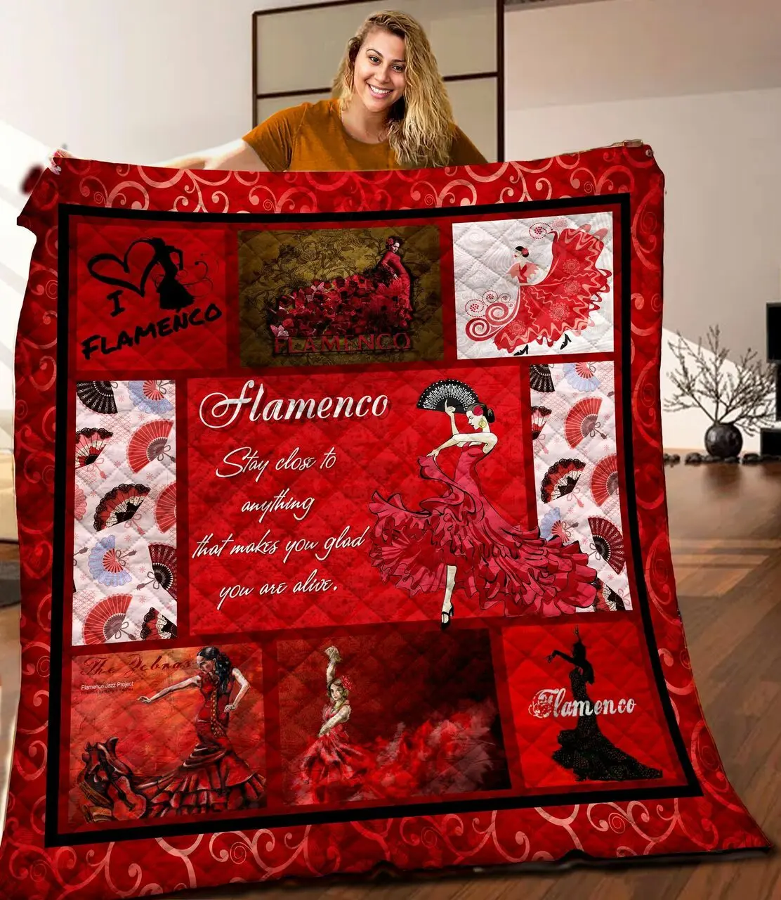 Flamenco Quilt Blanket C9B120334NA and Home Decor
