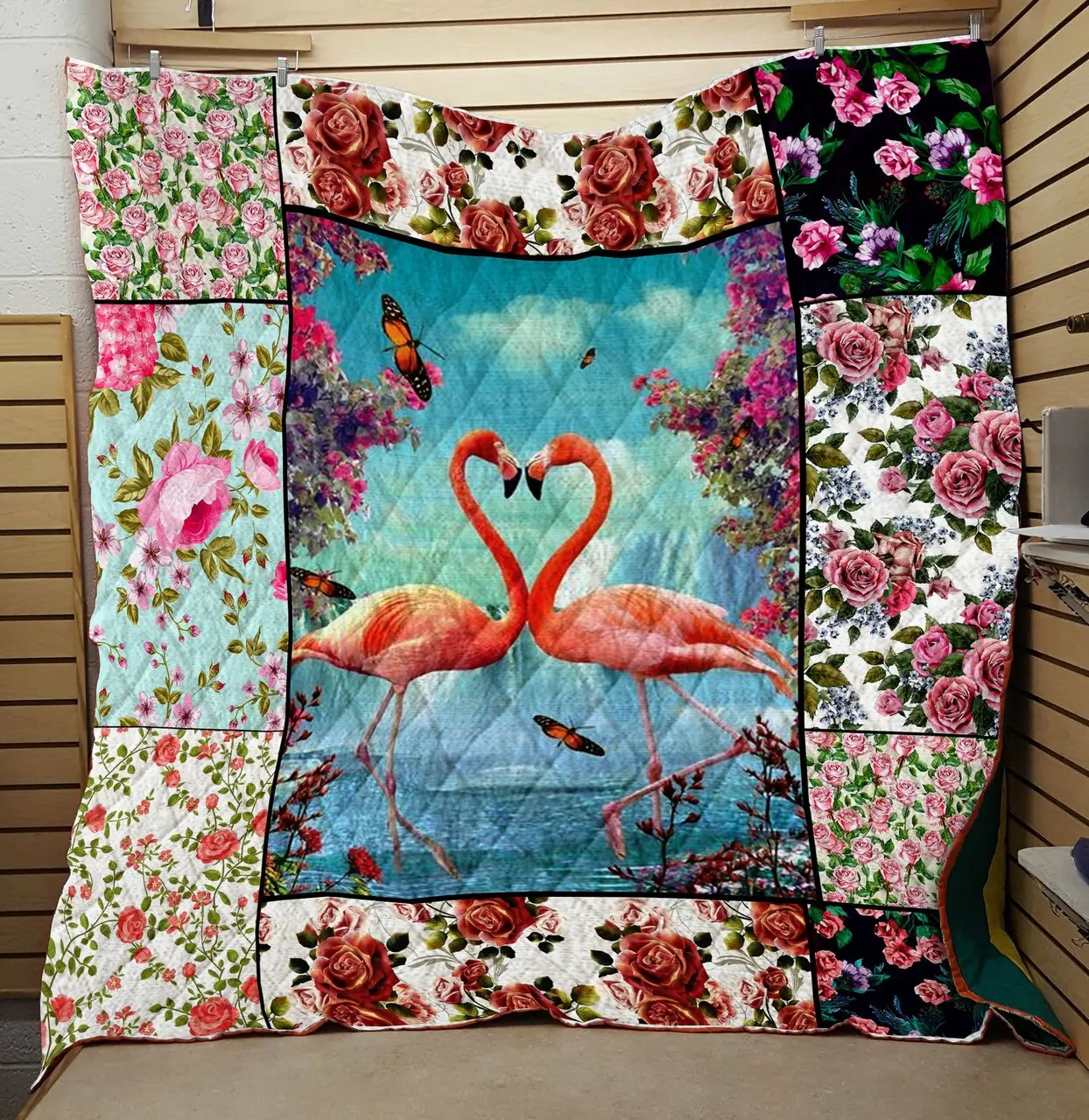Flamingo Love Quilt and Home Decor