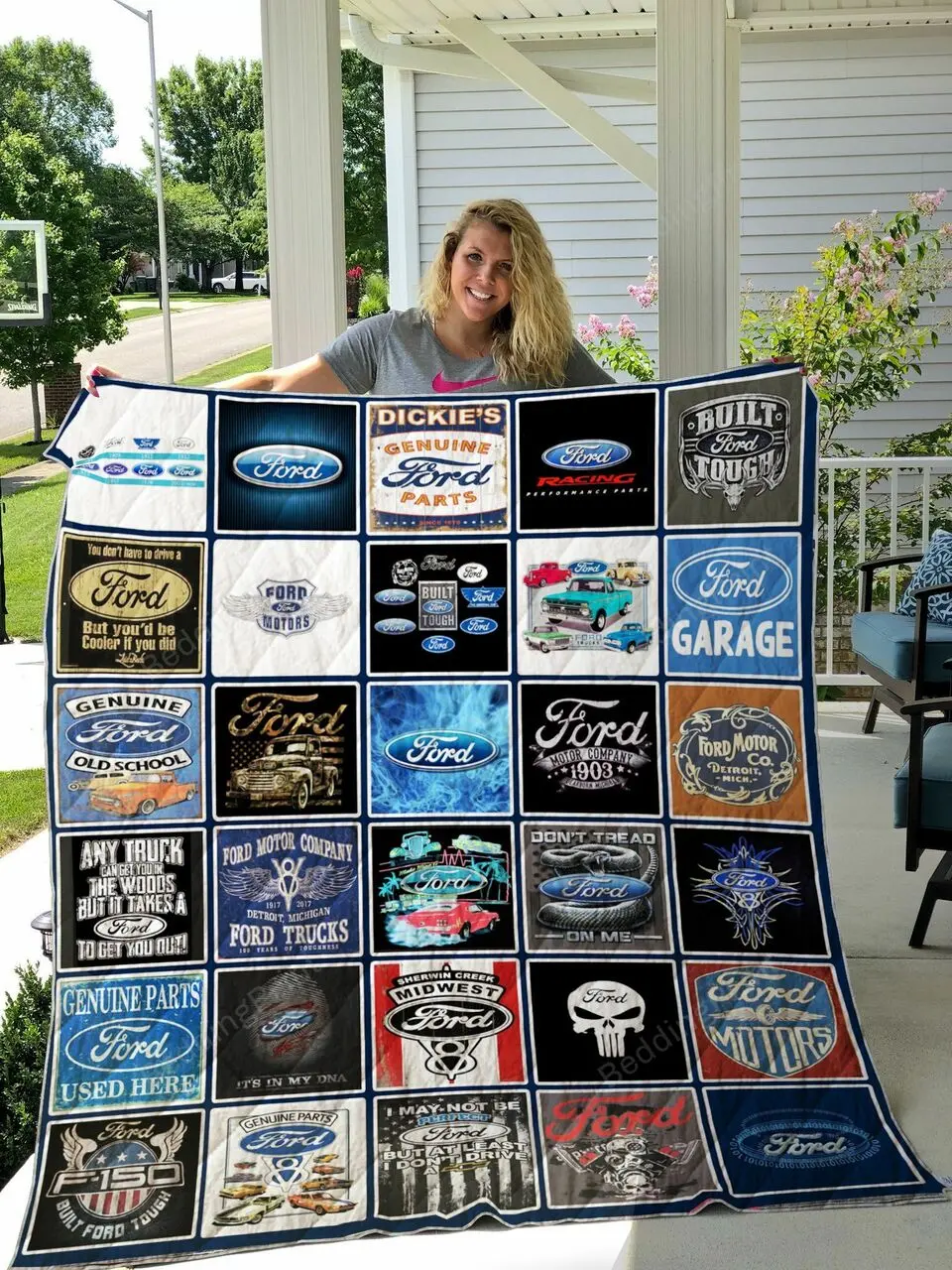 Ford Motor Company Quilt Blanket and Home Decor