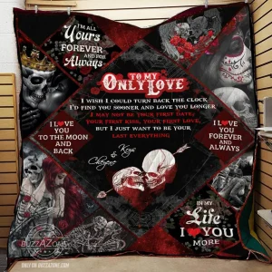 Forever And Always Skull Personalized Quilt Qh and Home Decor
