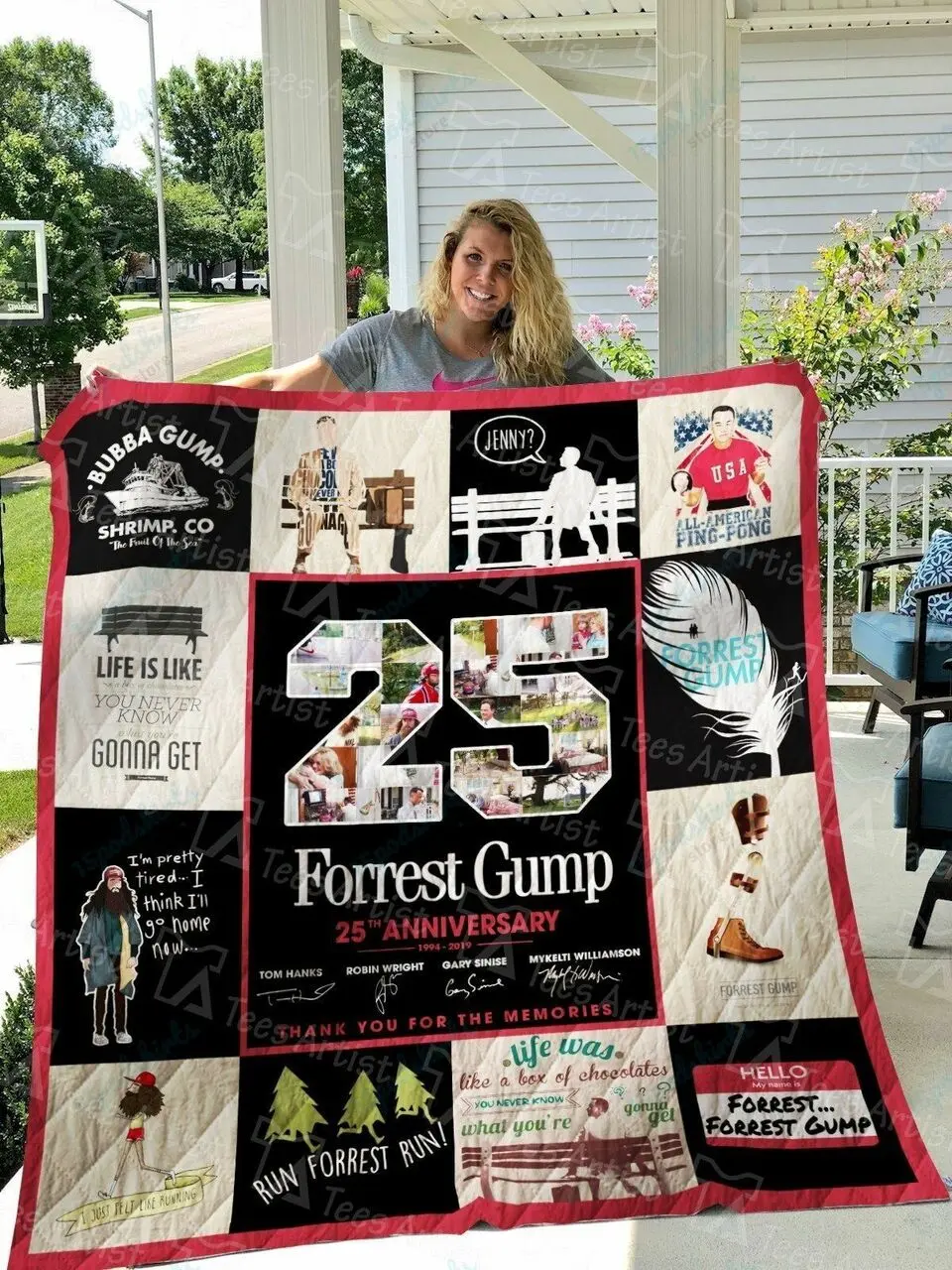 Forrest Gump Quilt Blanket 01623 and Home Decor