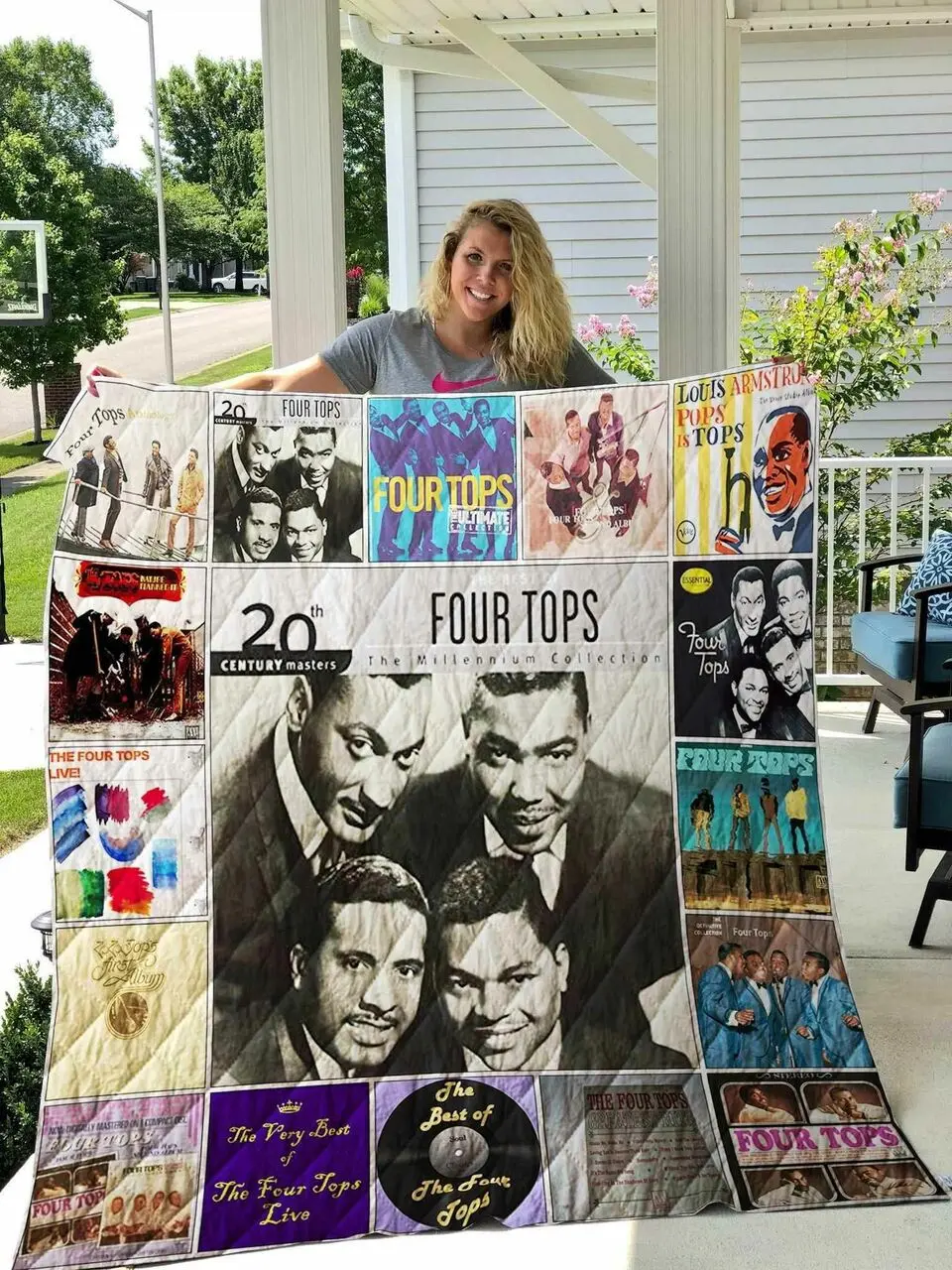 Four Tops Blanket Th1809 Quilt and Home Decor