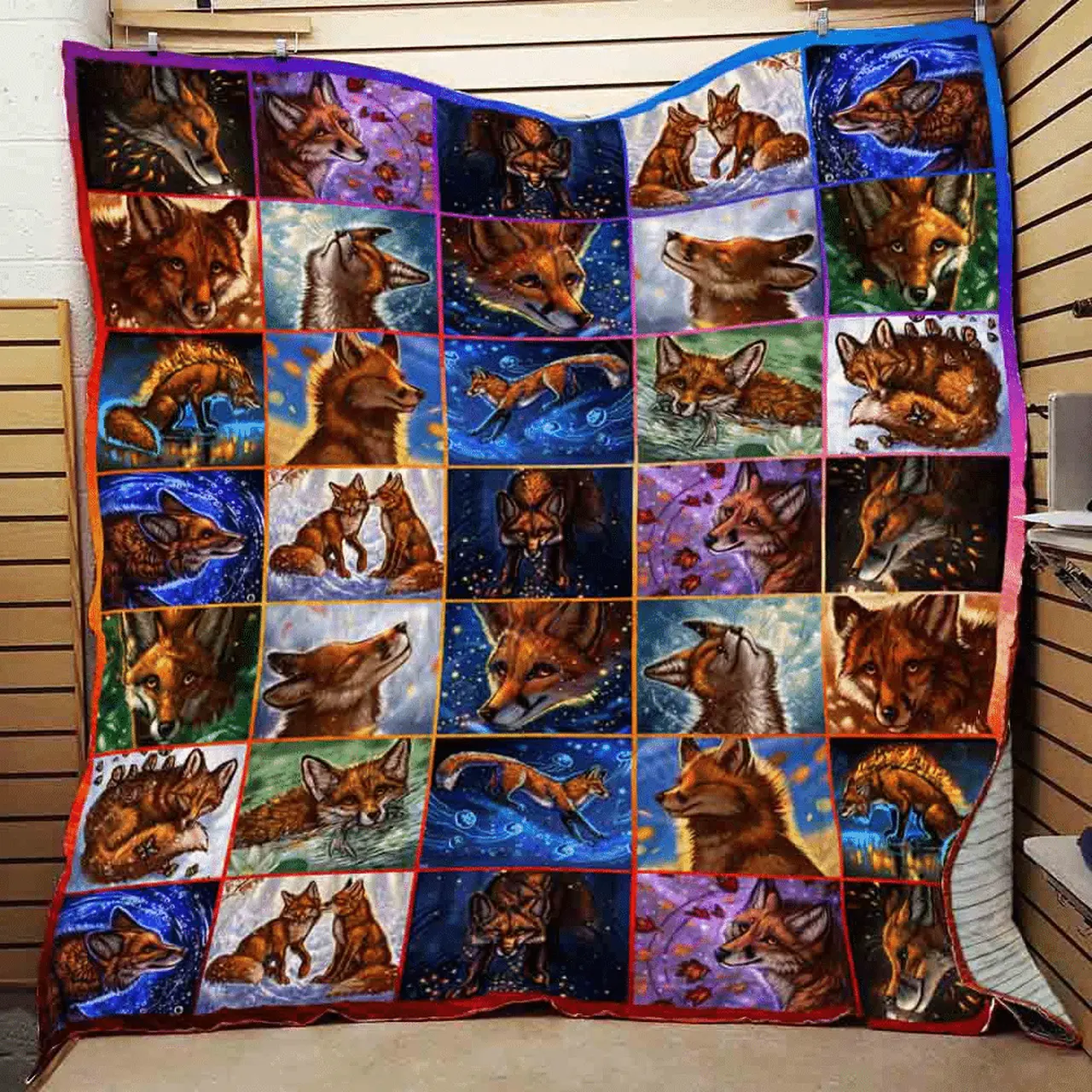 Fox Emotion Quilt Gzn and Home Decor