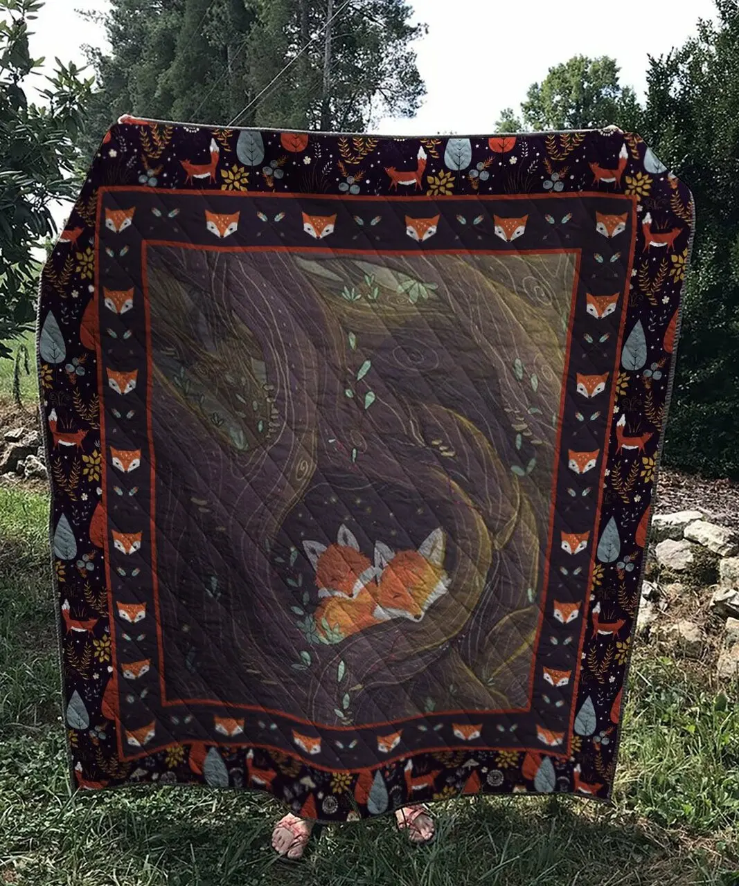 Fox Happy Quilt and Home Decor