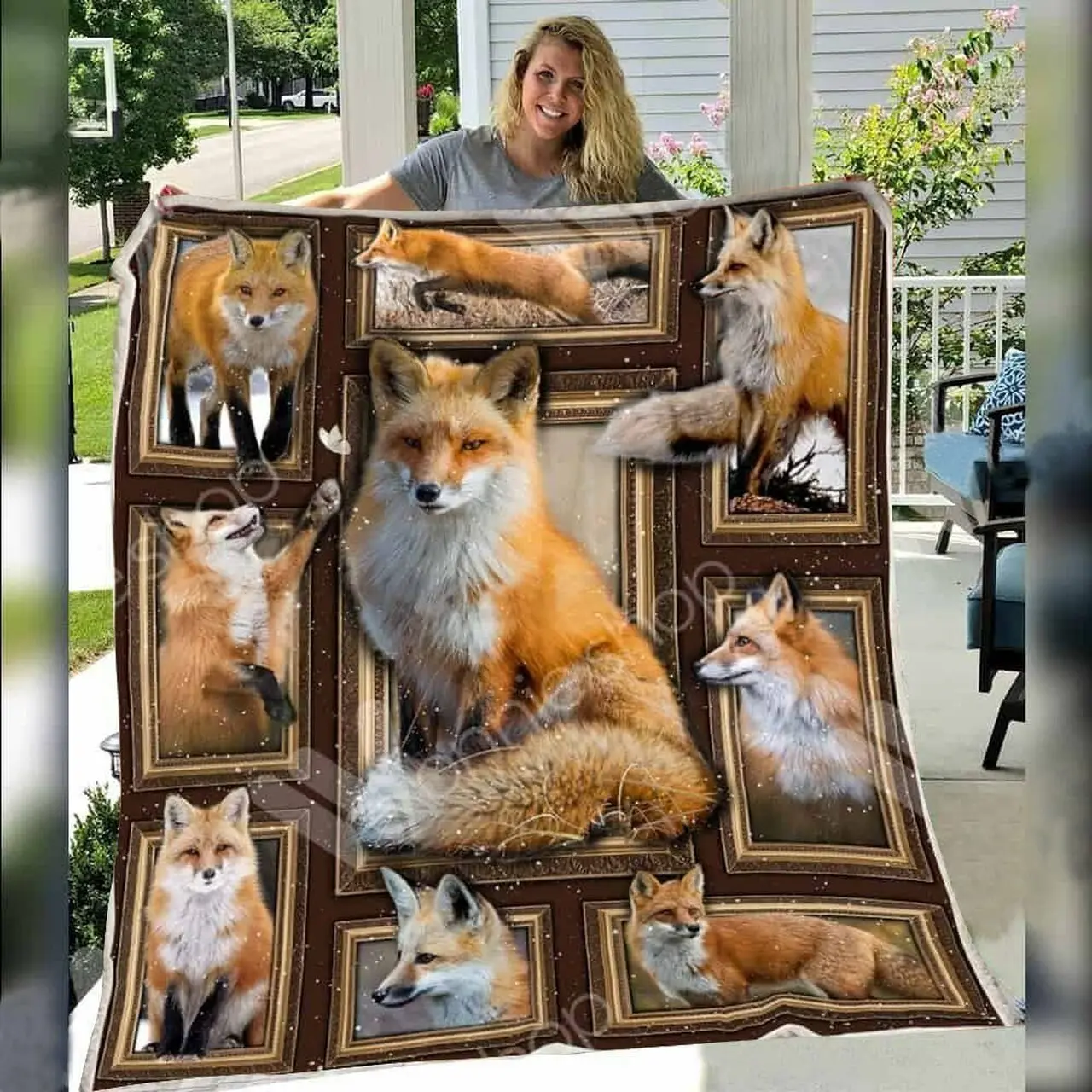 Fox Sherpa E Quilt Derqfi and Home Decor