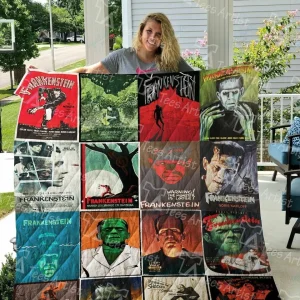 Frankenstein Quilt Blanket 0532 and Home Decor
