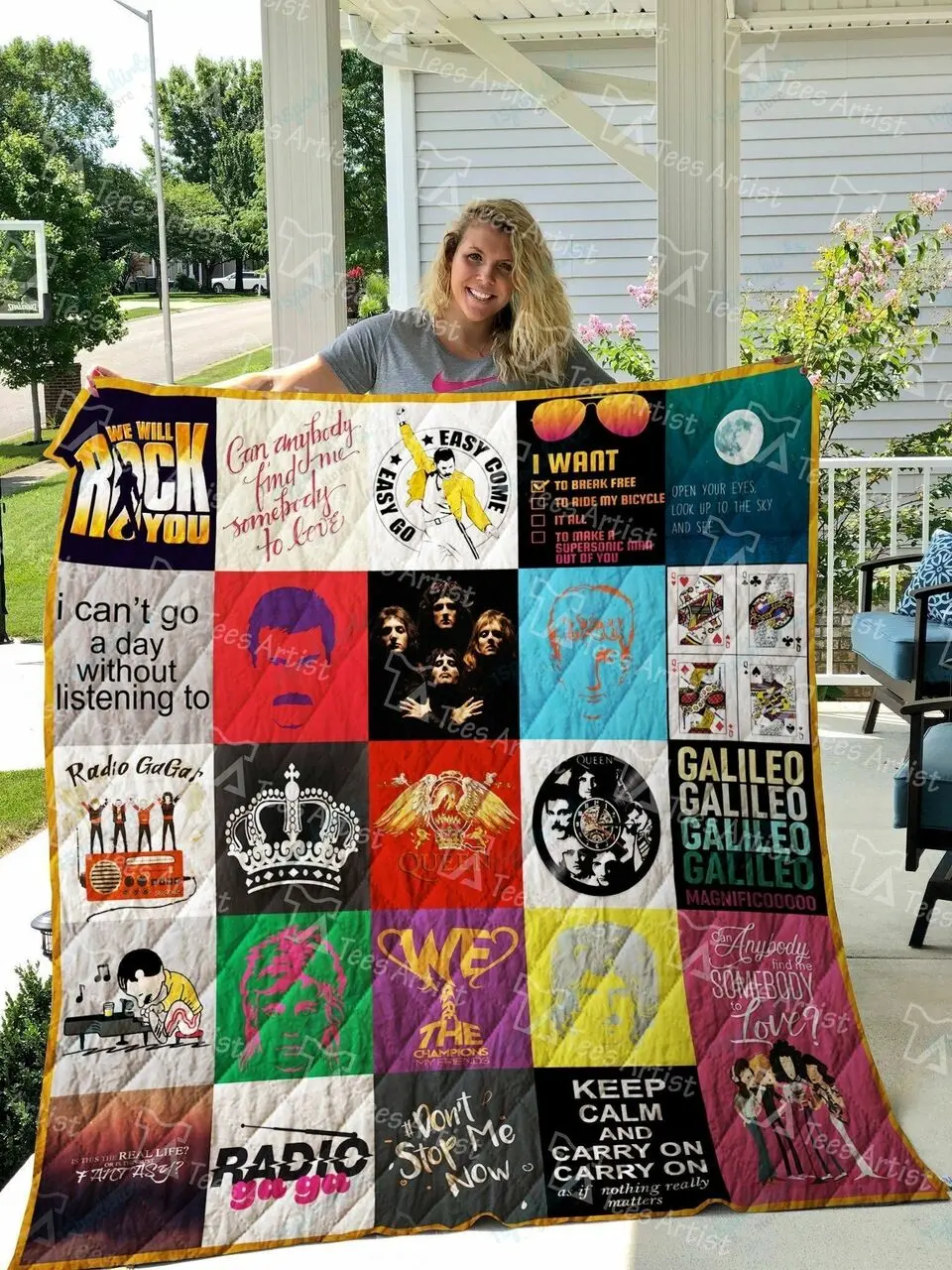 Freddie Mercury Quilt Blanket 01276 and Home Decor