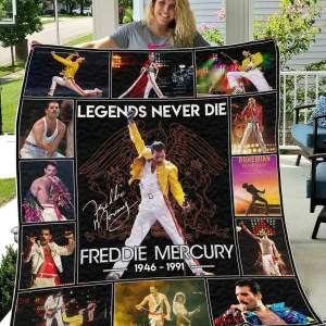 Freddie Mercury Vr1 Quilt Blanket and Home Decor