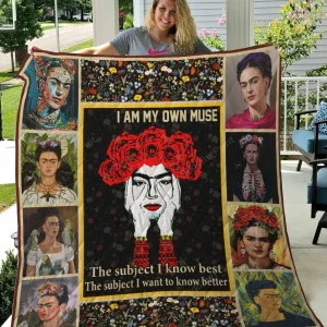 Frida Kahlo Quilt Blanket and Home Decor