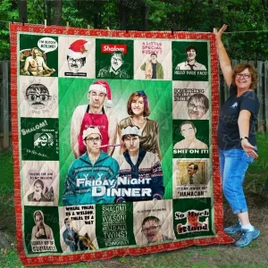 Friday Night Dinner Quilt Blanket 01791 and Home Decor
