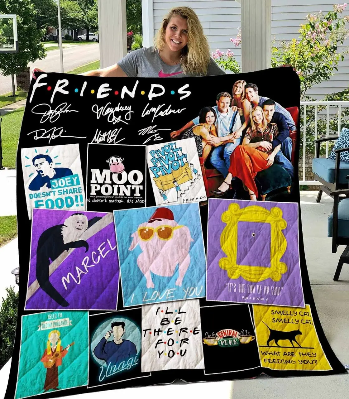 Friends Vr3 Quilt Blanket and Home Decor