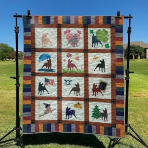 Fun Dog 01 DHCLD0909 Quilt Blanket and Home Decor