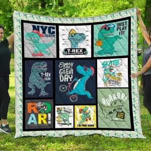 Funny Dinosaur Quilt Blanket Dhc3101159Lt and Home Decor