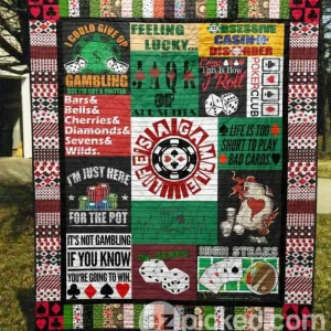 Gambling Quilt Blanket Aa22 Quilt and Home Decor