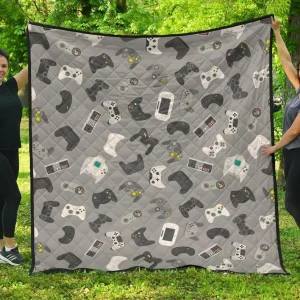 Gaming Joystick Cl12100302Mdq Quilt Blanket and Home Decor