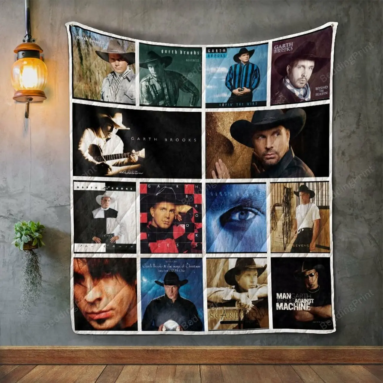 Garth Brooks Album Covers Quilt Blanket and Home Decor