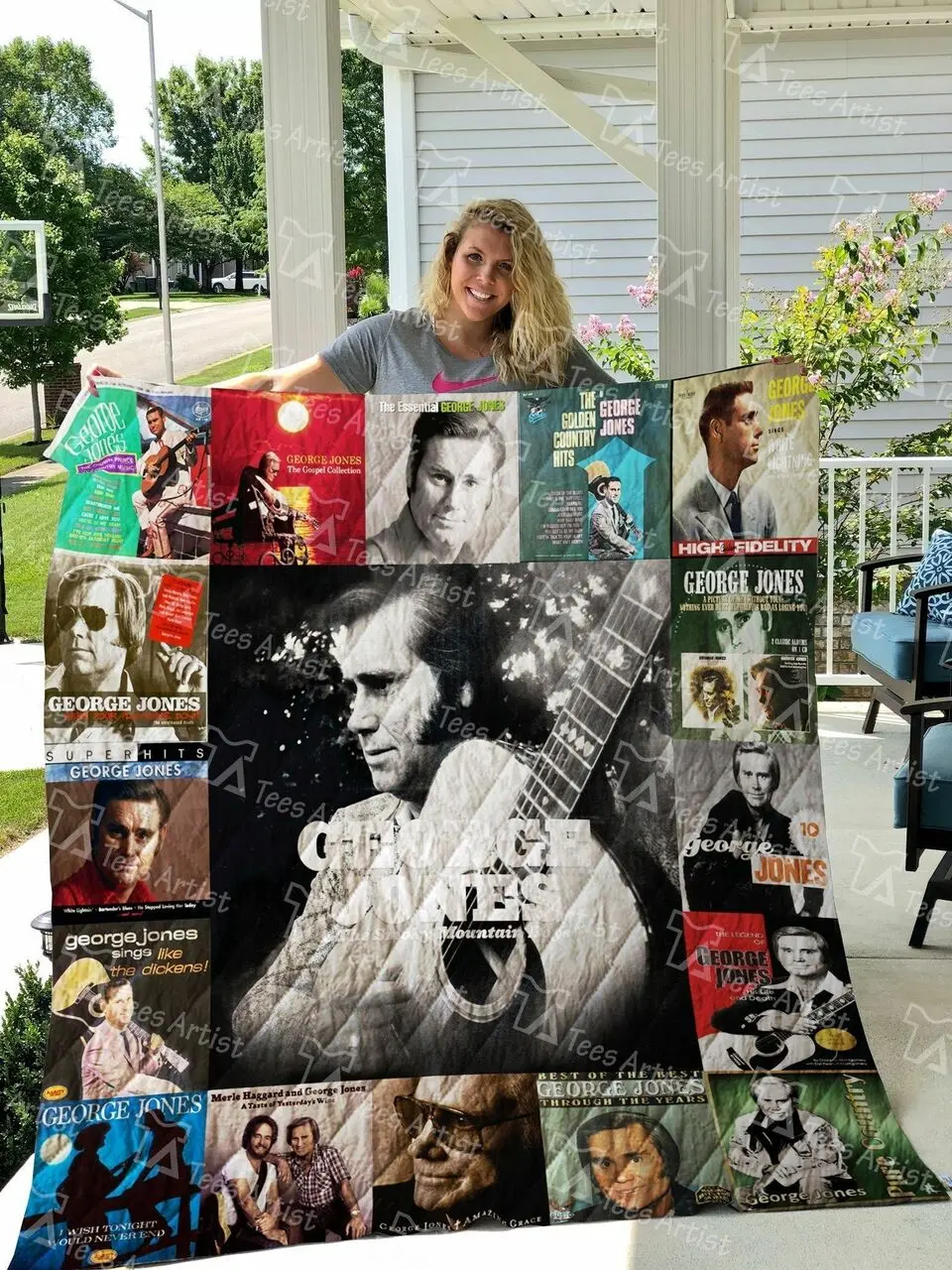 George Jones Quilt Blanket 0870 and Home Decor