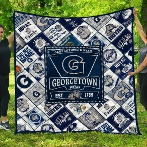 Georgetown Hoyas Quilt Blanket and Home Decor