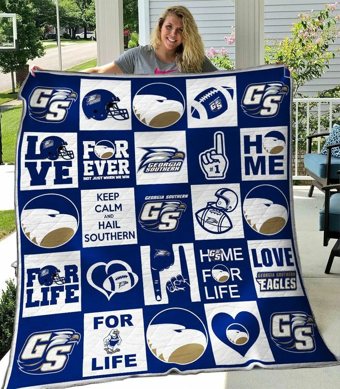 Georgia Southern Eagles V2 Quilt Blanket and Home Decor