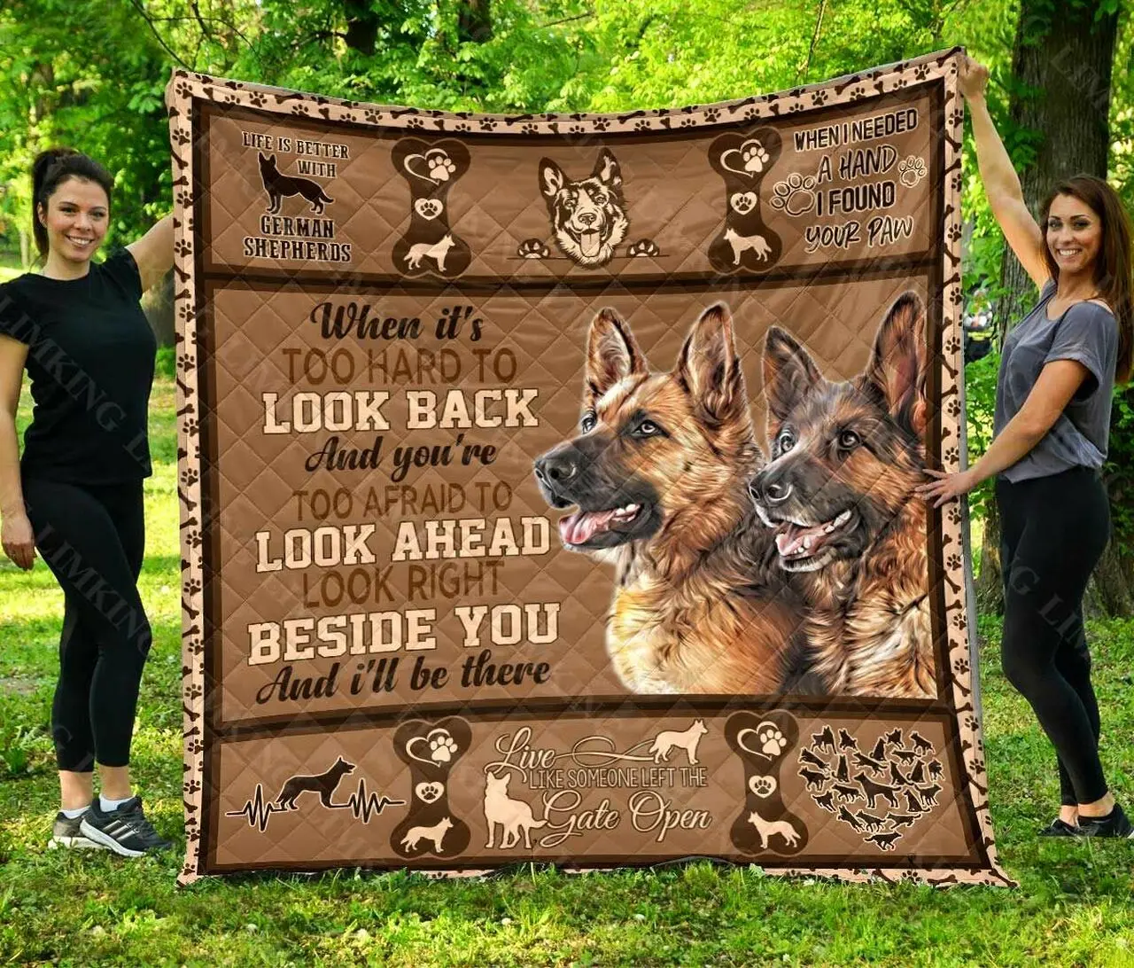 German Shepher Quilt Blanket Dhc03011048Dd and Home Decor