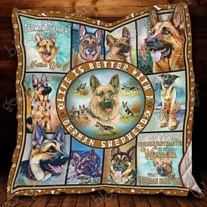 German Shepherd Cl18100297Mdq Quilt Blanket and Home Decor