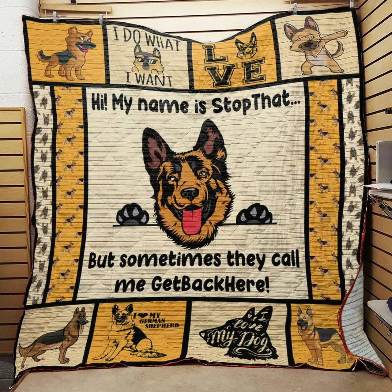 German Shepherd Dog Quilt -Bt08_0608 Quilt and Home Decor