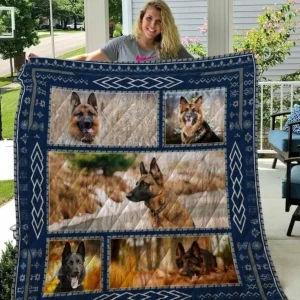 German Shepherd Qui28002 3D Personalized Customized Quilt Blanket 43 and Home Decor