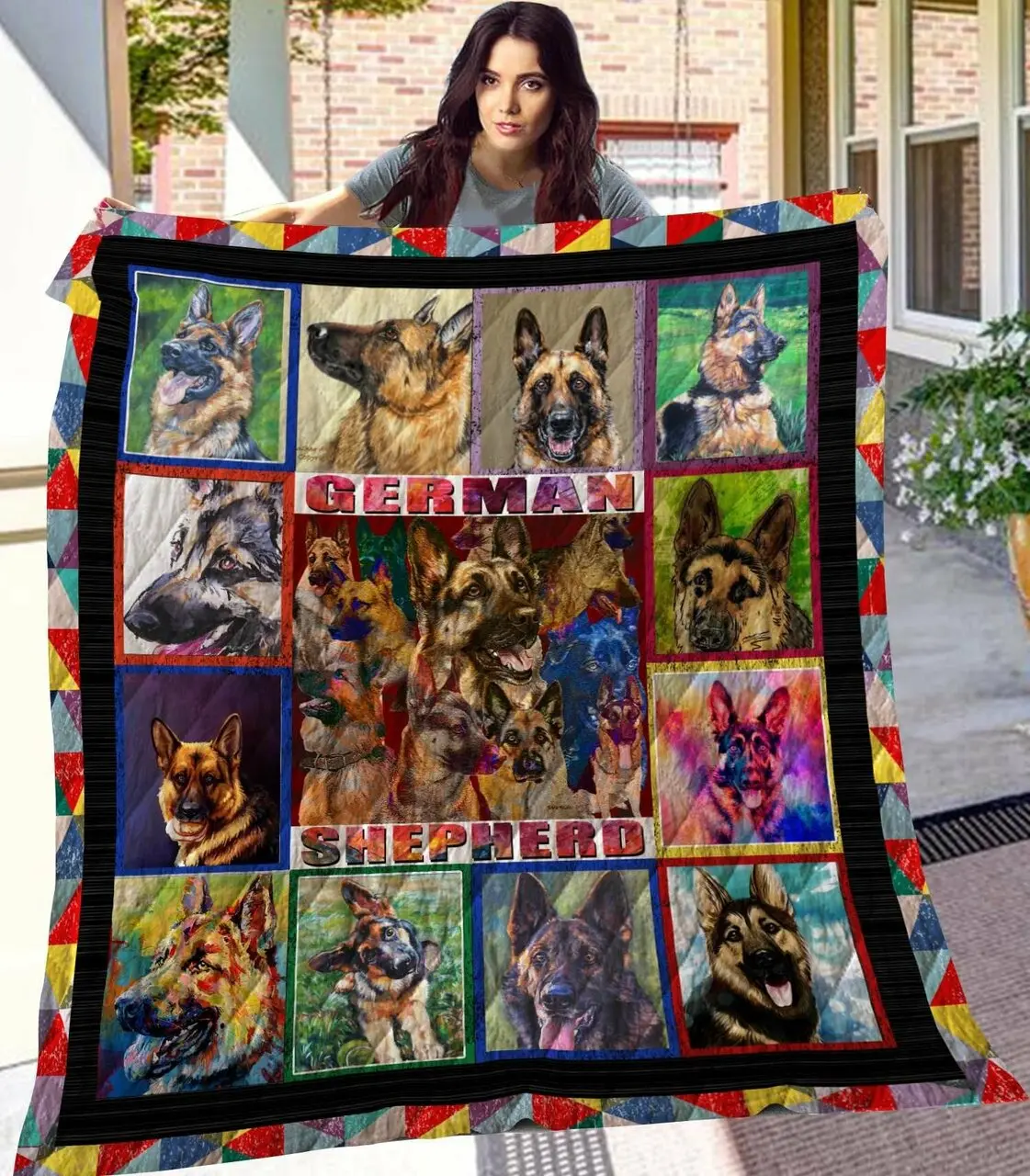 German Shepherd Quilt Ilk and Home Decor