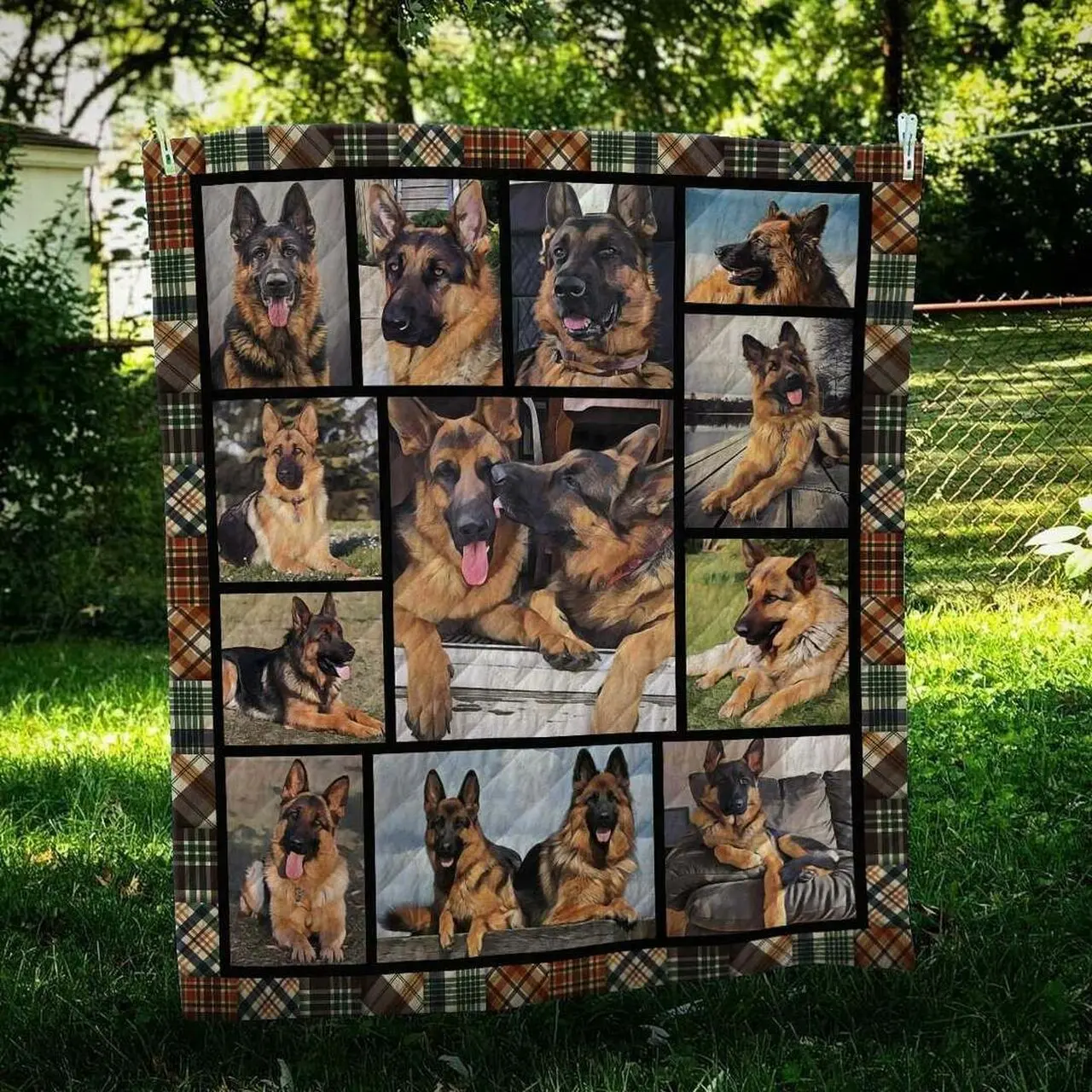 German Shepherd Smiley Cl10100122Mdq Quilt Blanket and Home Decor