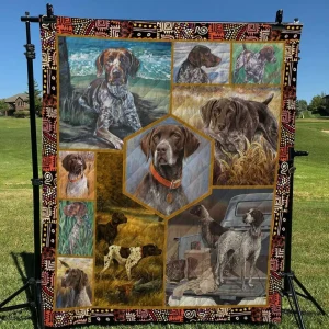 German Shorthaired Pointer Outside Quilt Blanket Dhc09122224Dd and Home Decor