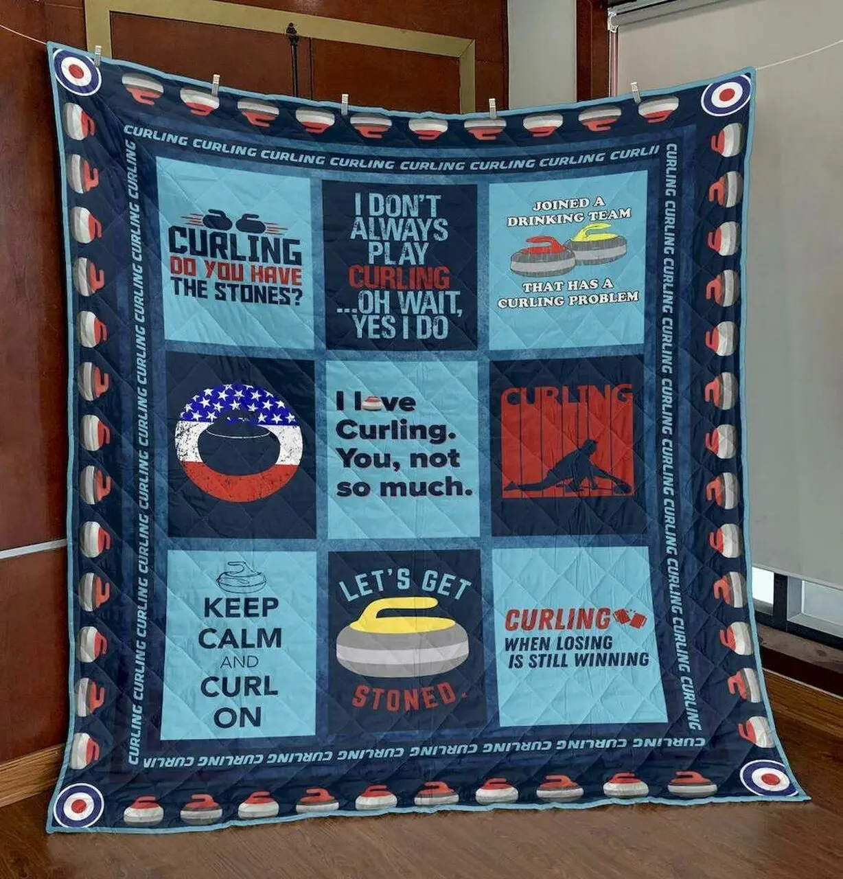 Get Stoned Curling Hur Quilt hs and Home Decor