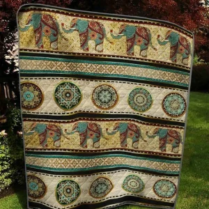 Ghost Elephant Quilt Blanket Quilt and Home Decor