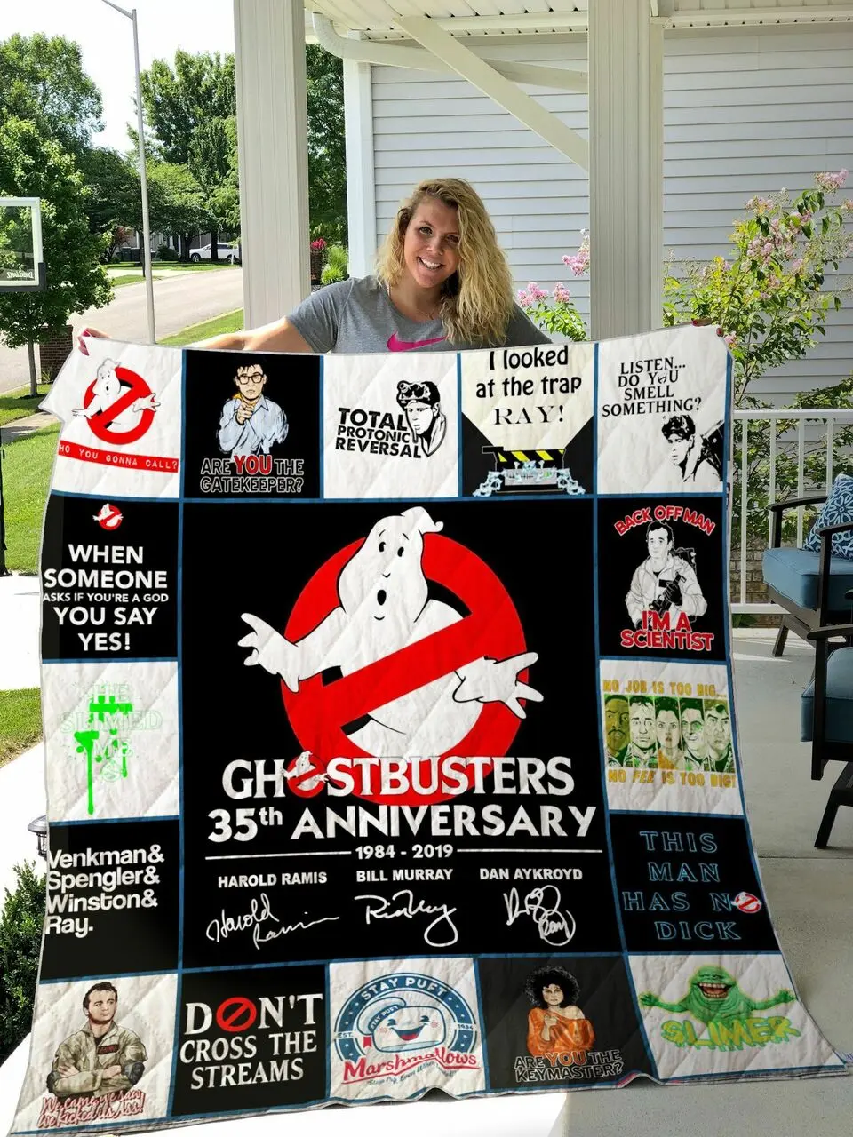 Ghostbusters Quilt Blanket For Fans Ver 17 1 and Home Decor