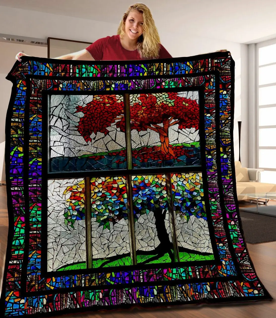 Glass Quilt Blanket C9B240214NM and Home Decor