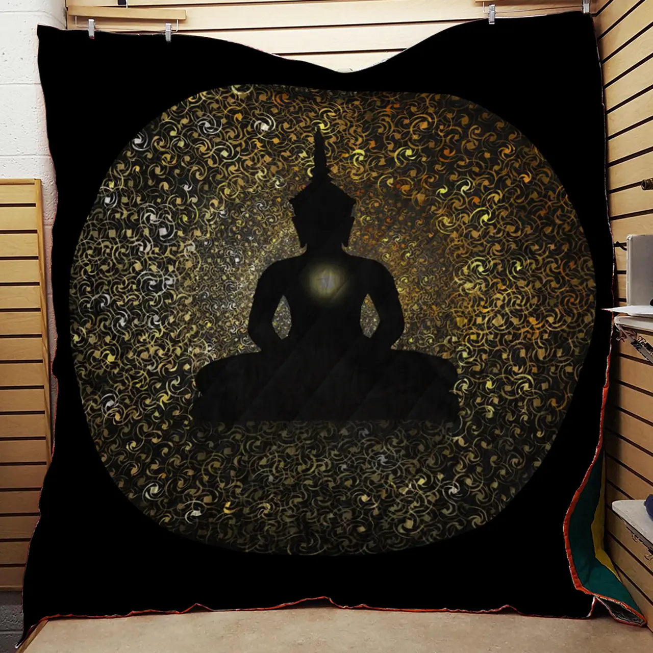 Glowing Buddha Quilt and Home Decor