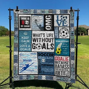 Goals Blue DHCCNA0909 Quilt Blanket and Home Decor