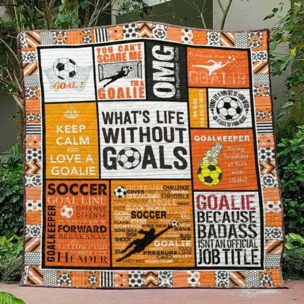 Goals Orange Quilt Blanket Quilt and Home Decor