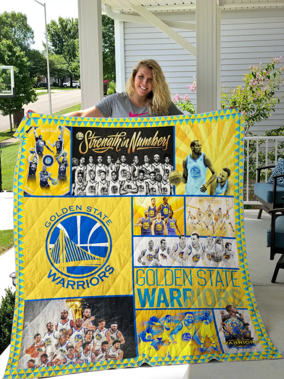 Golden State Warriors Quilt Blanket and Home Decor