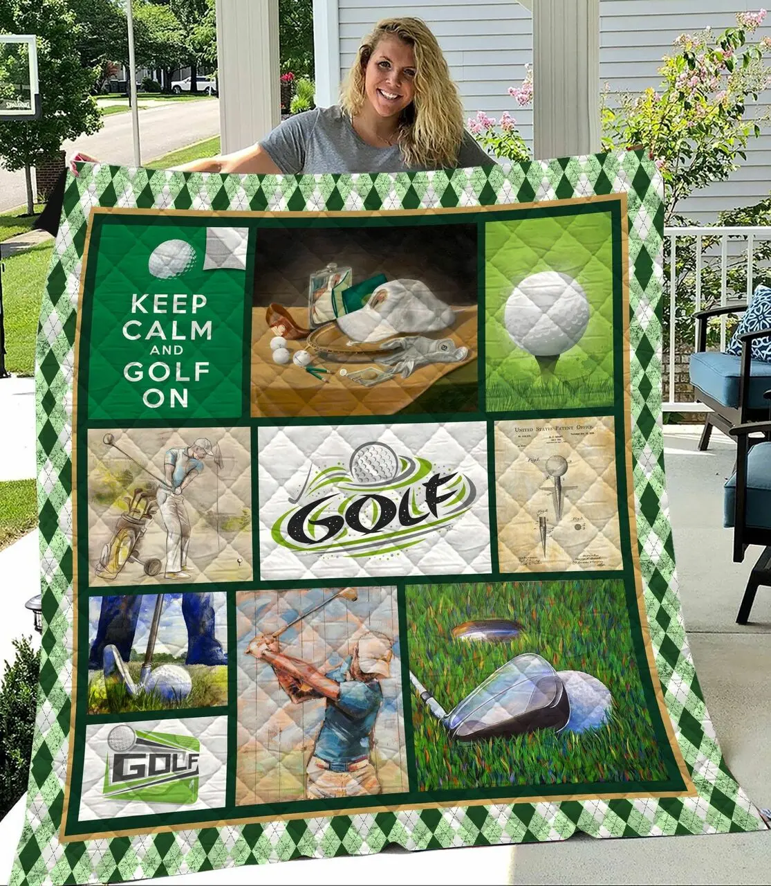 Golf Lover Quilt Tno and Home Decor