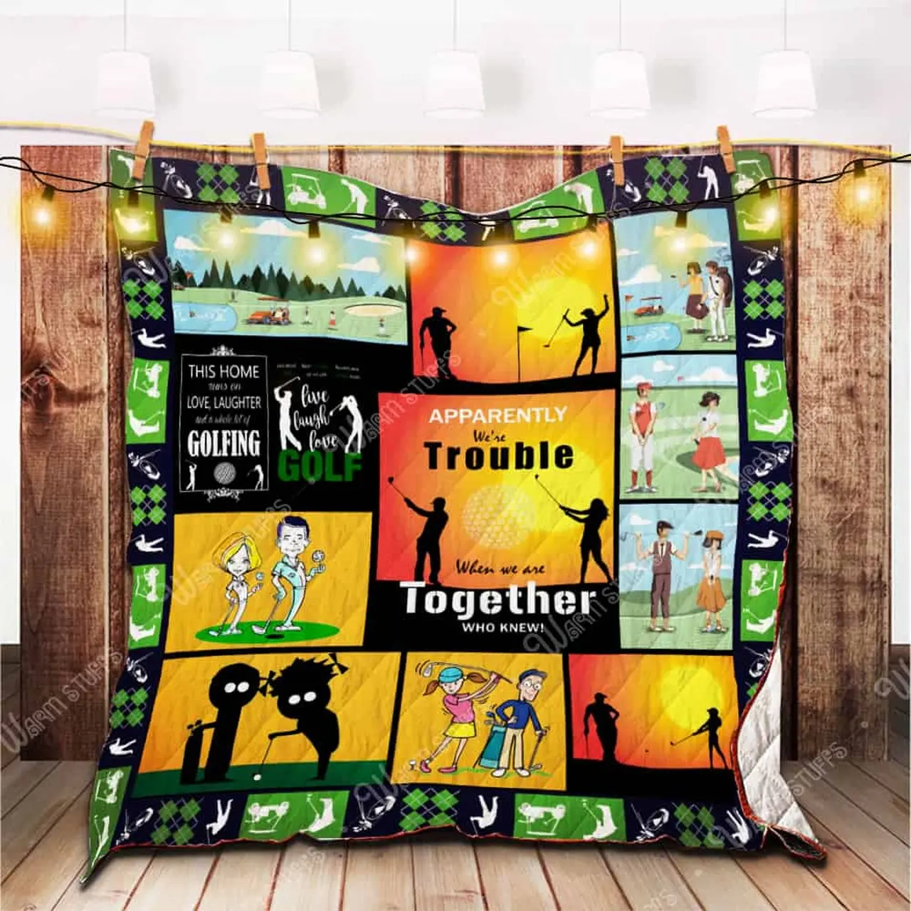 Golf Together Quilt Kb and Home Decor
