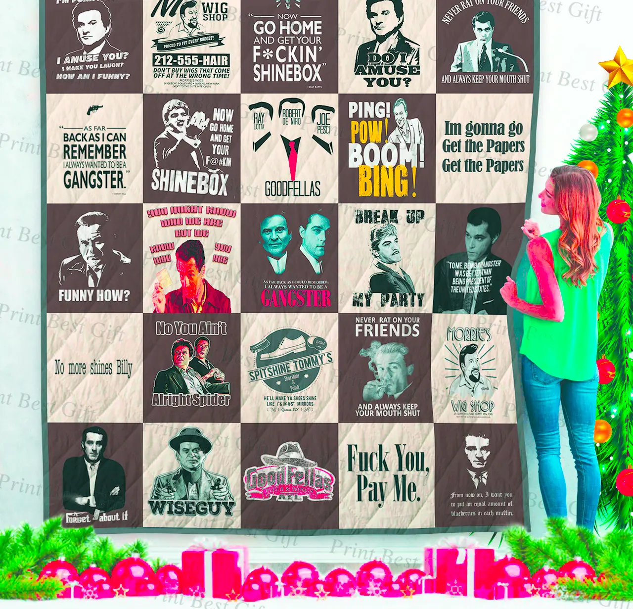 Goodfellas Poster Quilt 2 and Home Decor