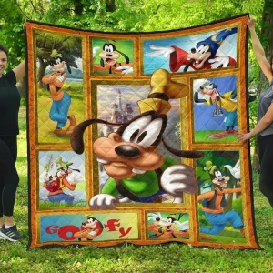 Goofy Premium Quilt Quilt and Home Decor