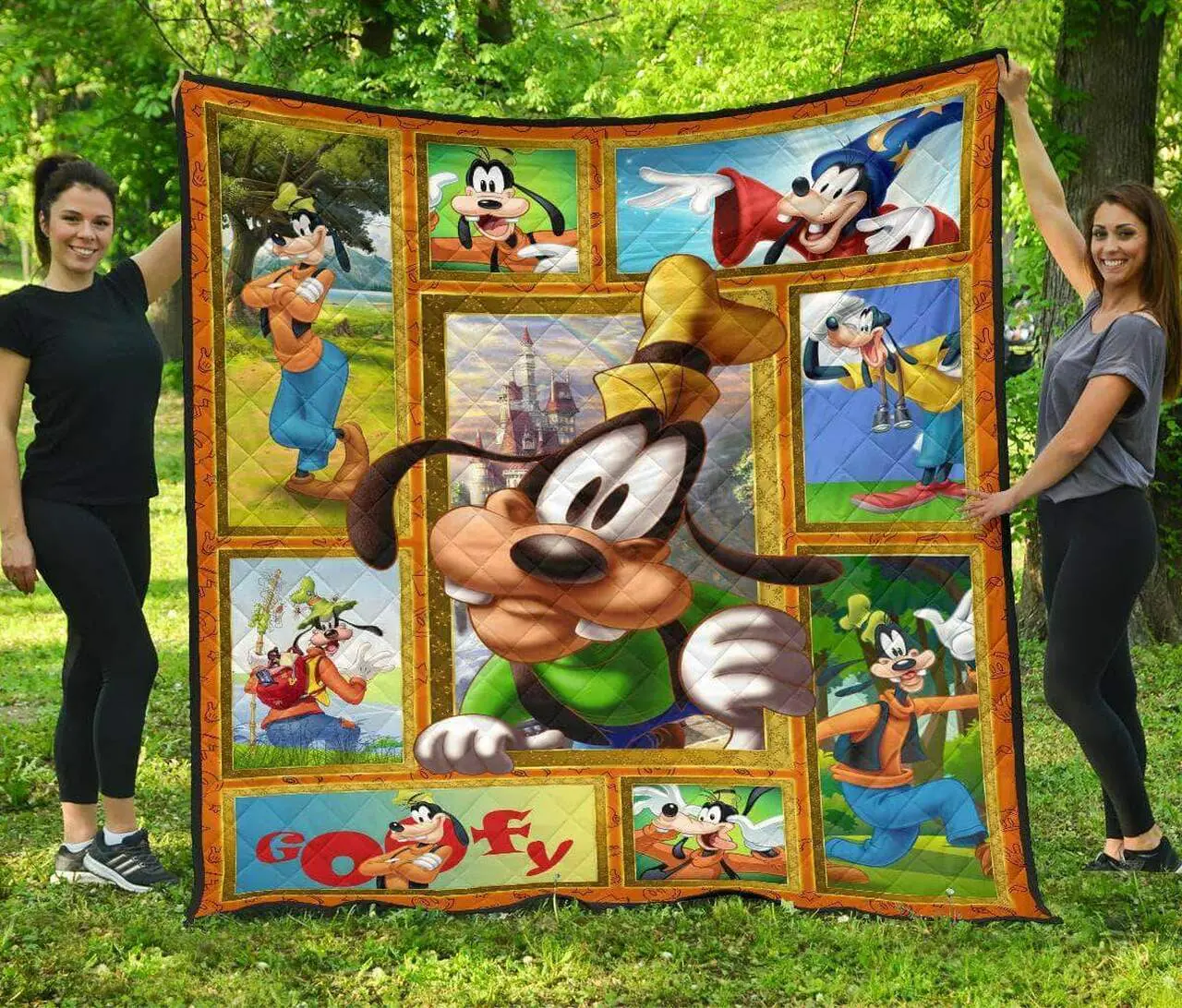 Goofy Premium Quilt Quilt and Home Decor