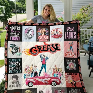 Grease Tshirt Quilt Blanket and Home Decor