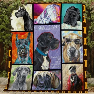 Great Dane Art Quilt Blanket and Home Decor