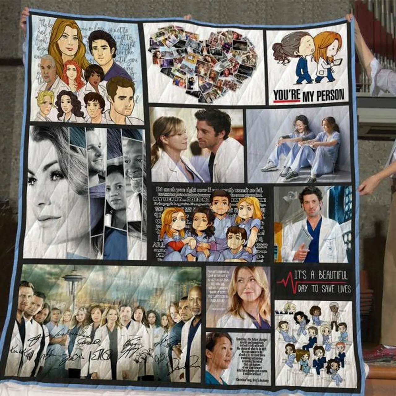 Grey S Anatomy Quilt Blanket Quilt and Home Decor