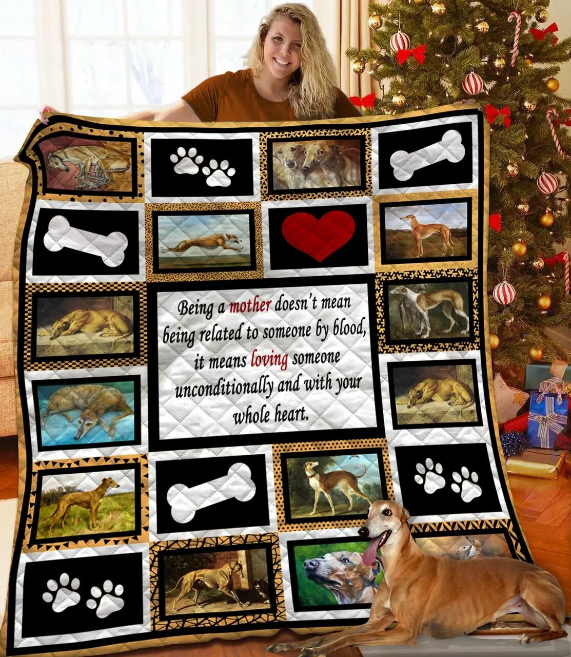 Greyhound Bbb061190Nb Quilt Blanket and Home Decor